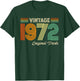 Vintage 1972 Original Parts Birthday 1972 Men Women Vintage T-Shirt - T-Shirt | Forest