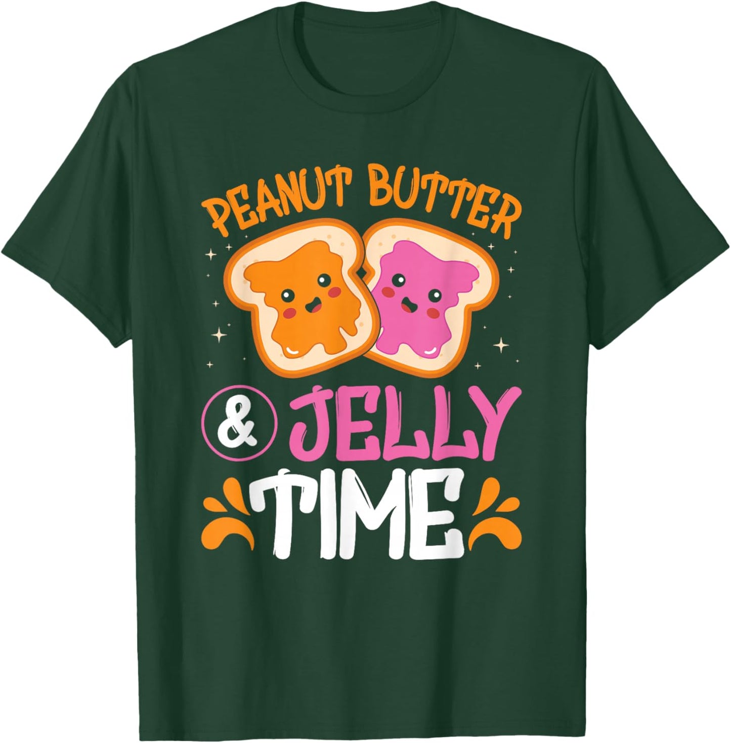 Peanut Butter Jelly Time Best Friends Matching Couples T-Shirt - T-Shirt | Forest