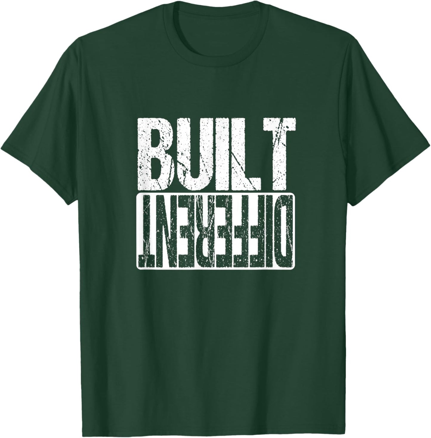 Motivational Hustle Built Different Grind Execution T-Shirt - T-Shirt | Forest