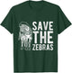 SAVE THE Zebras Zebra Conservation Wildlife Fan Nature T-Shirt - T-Shirt | Forest