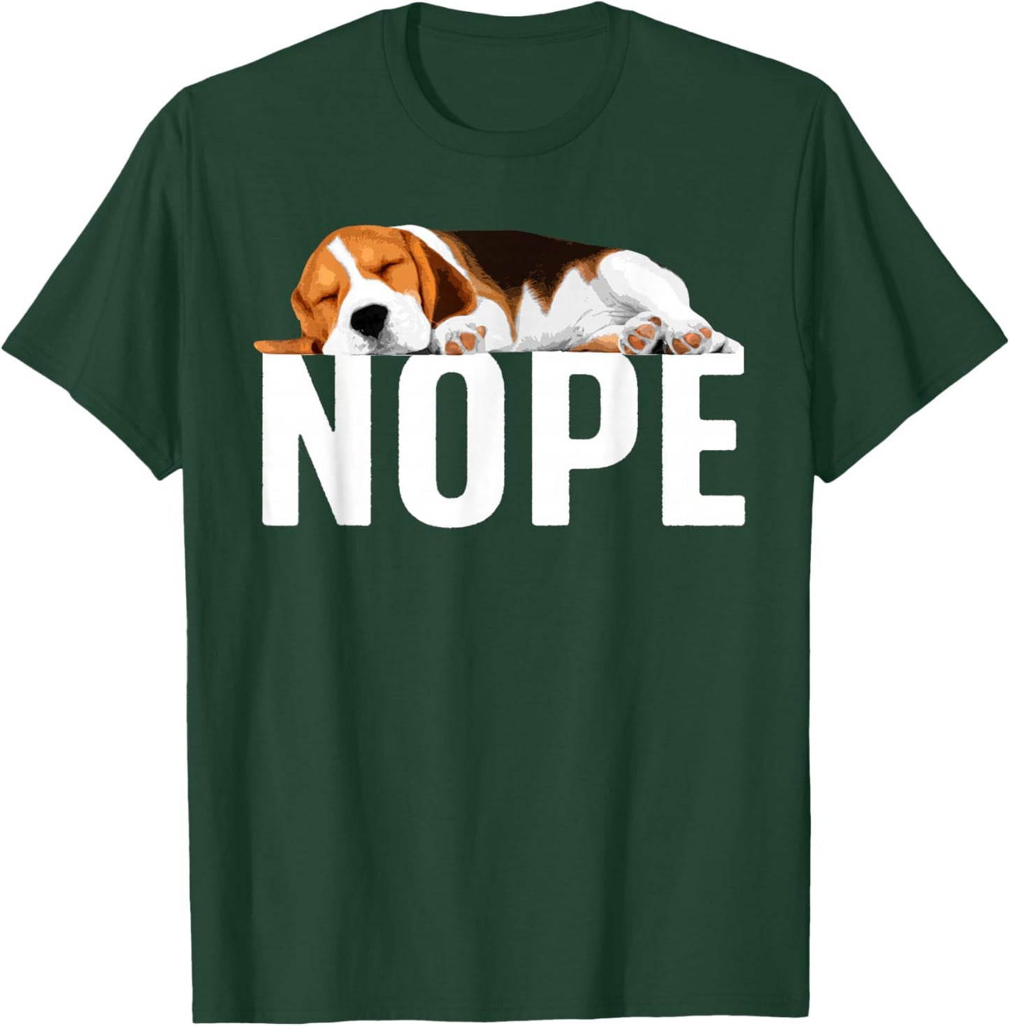 Funny Beagle Art Women Nope Beagle Dog Beagle Lover T-Shirt - T-Shirt | Forest