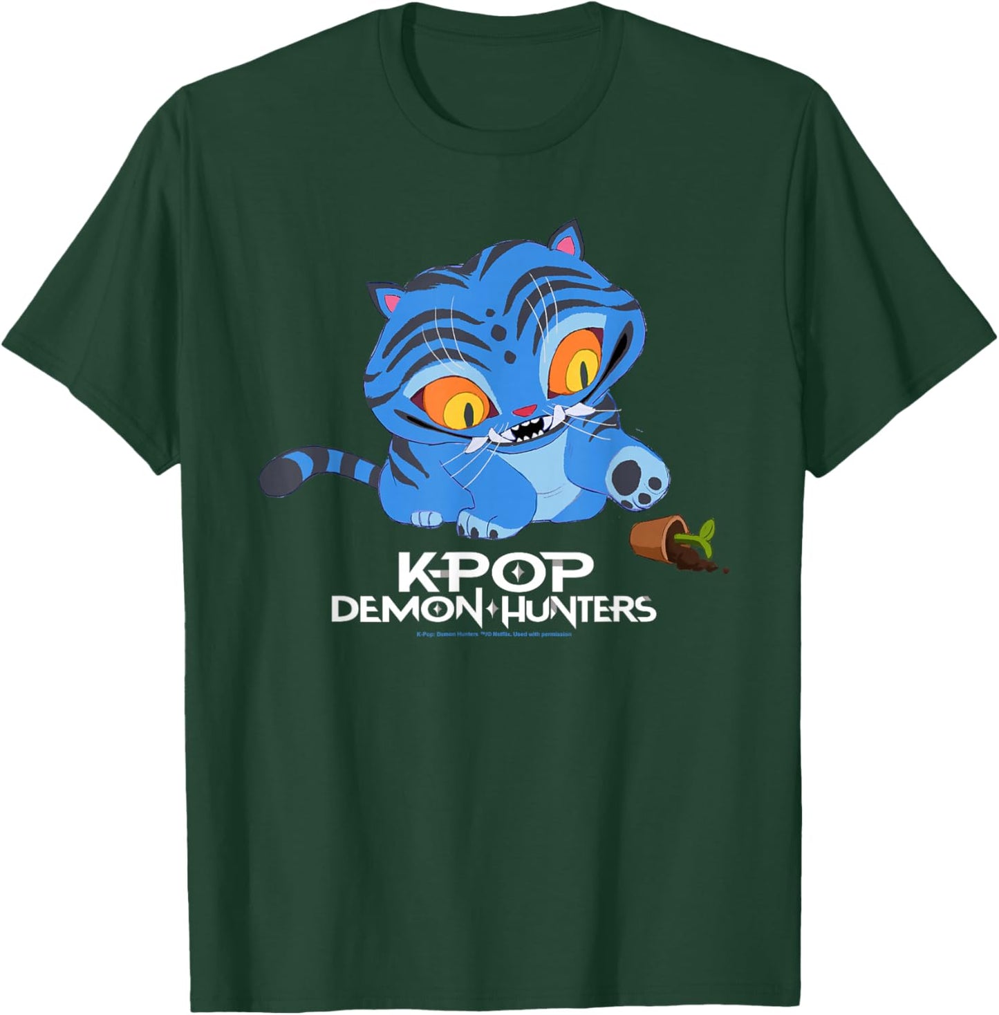 Kpop Demon Hunters Cute Derpy Officially Licensed T-Shirt - T-Shirt | Forest