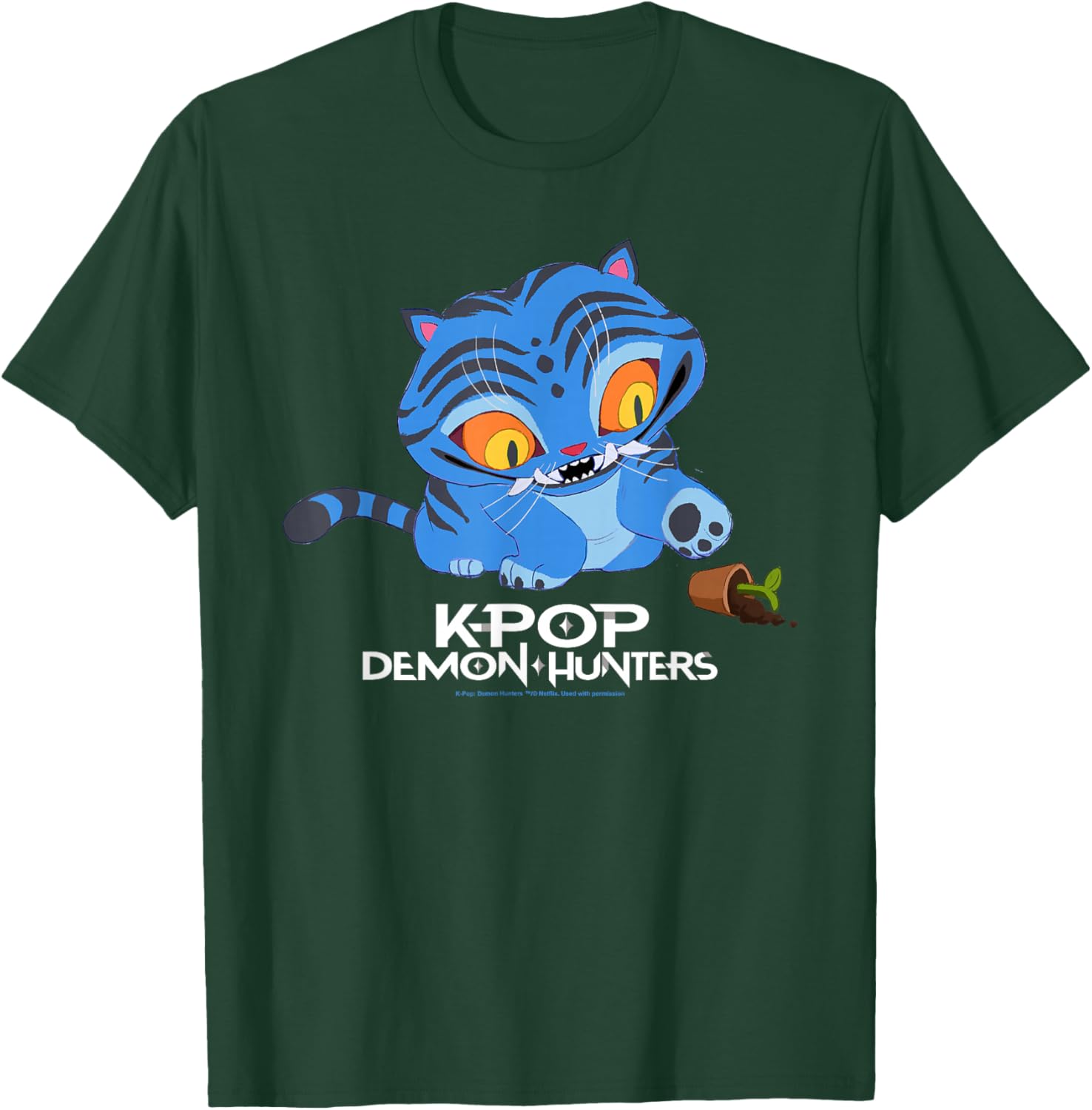 KPop Demon Hunters Cute Derpy Officially Licensed T-Shirt - T-Shirt | Forest