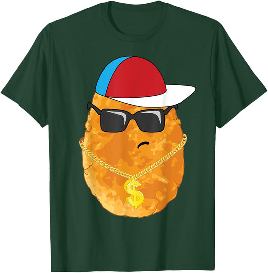 Cool Chicken Nugget Art For Boys Kids Chicken Nugget Lover T-Shirt - T-Shirt | Forest