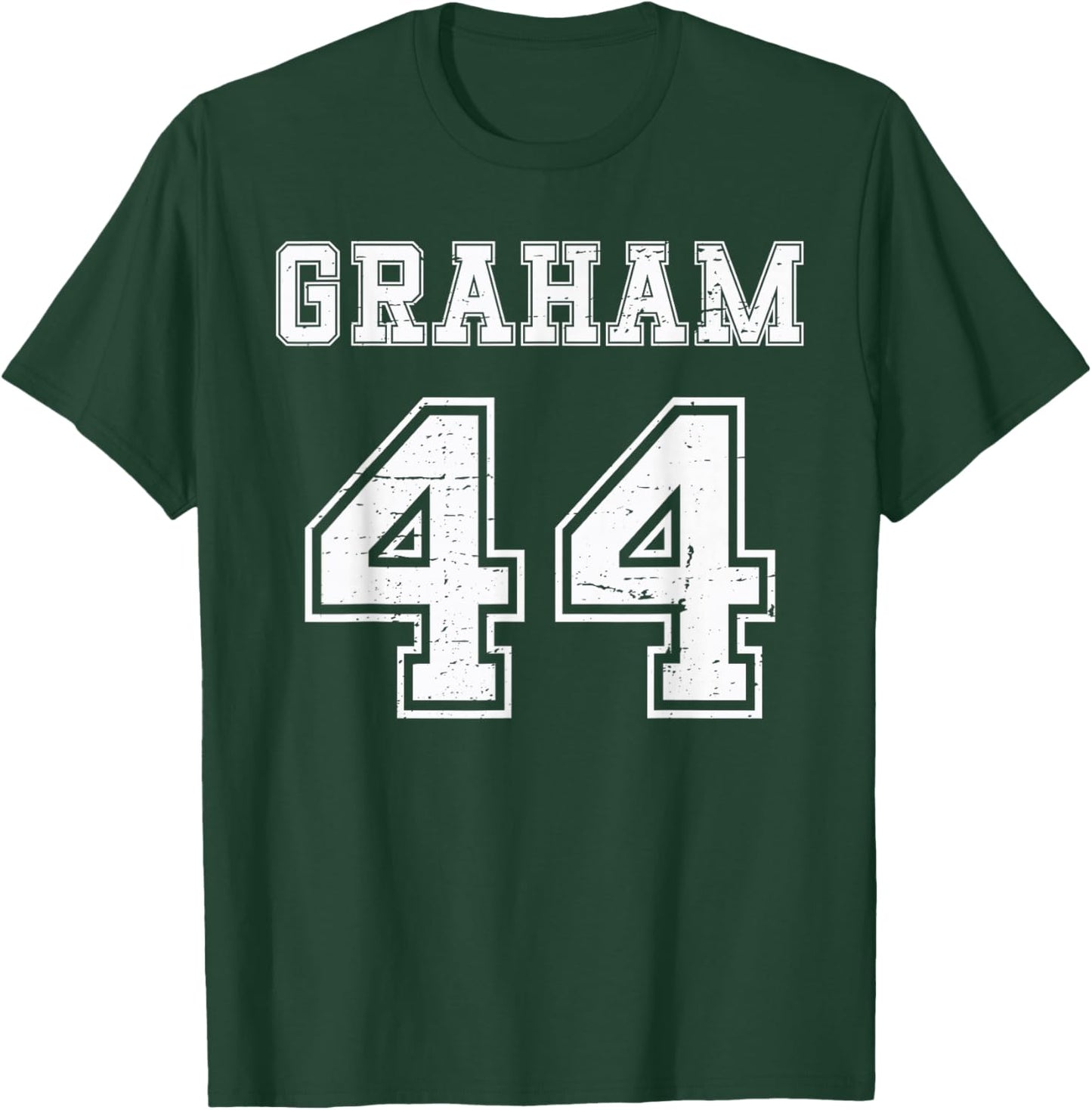Graham Vintage Jersey Text Graphic Number 44 for Sport T-Shirt - T-Shirt | Forest