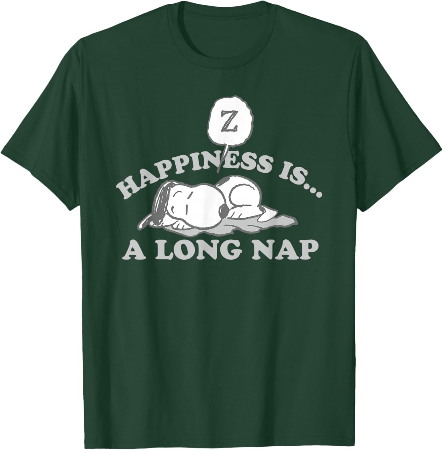 Peanuts Happiness Is A Long Nap Snoopy T-Shirt - T-Shirt | Forest