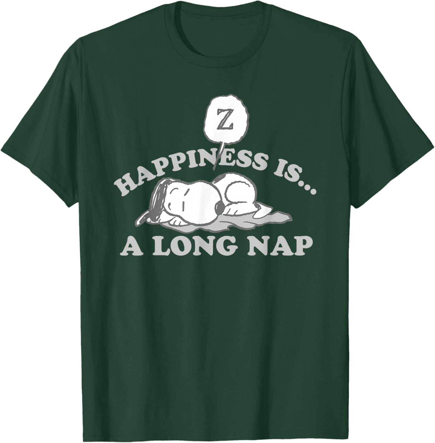 Peanuts Happiness Is A Long Nap Snoopy T-Shirt - T-Shirt | Forest