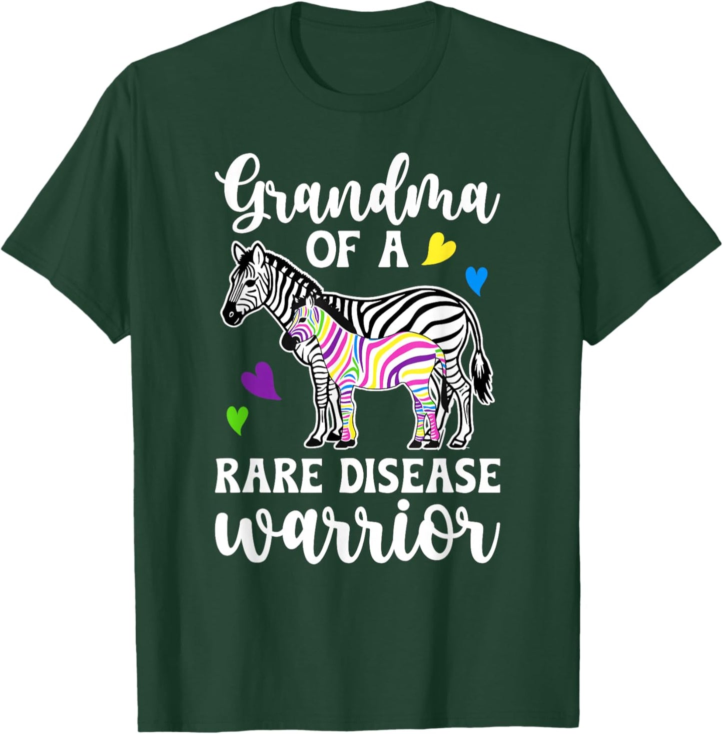Grandma of A Rare Disease Warrior Rare Disease Awareness T-Shirt - T-Shirt | Forest