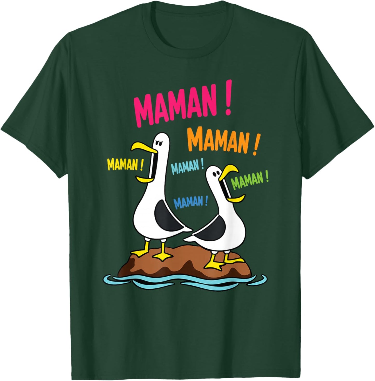 Motif Mouette Drôle Maman Meme Oiseaux Criant Maman T-Shirt - T-Shirt | Forest