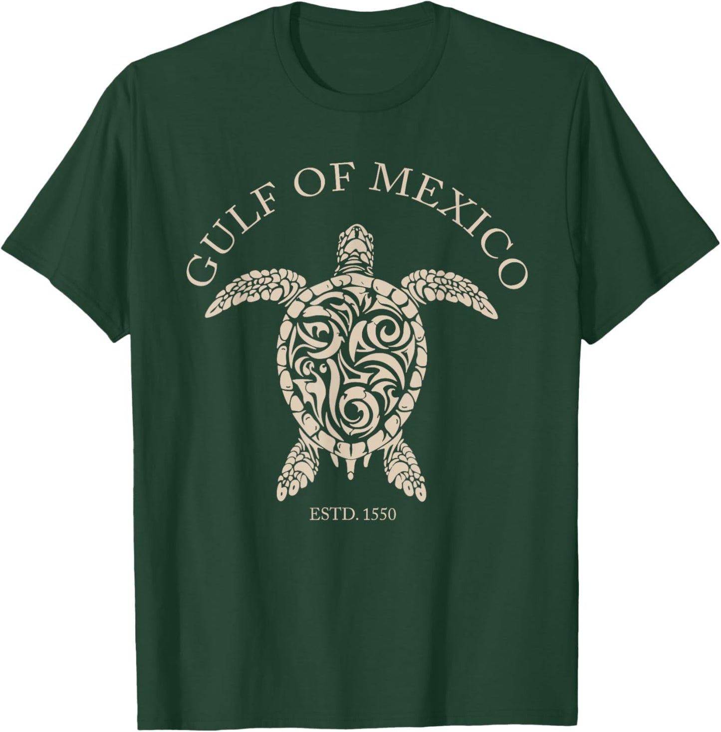 Vintage Sea Turtle Gulf of Mexico Est 1550 Anti Trump T-Shirt - T-Shirt | Forest