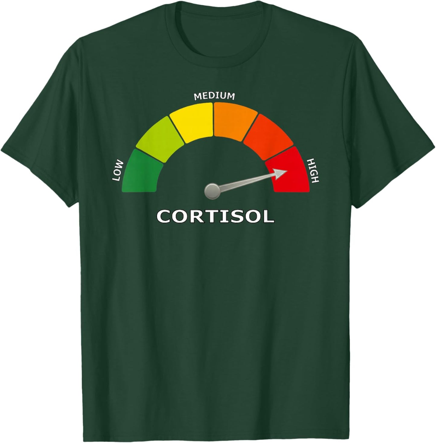 Lustiges Stressmessgerät zum Laufen mit reinem Cortisol T-Shirt - T-Shirt | Forest