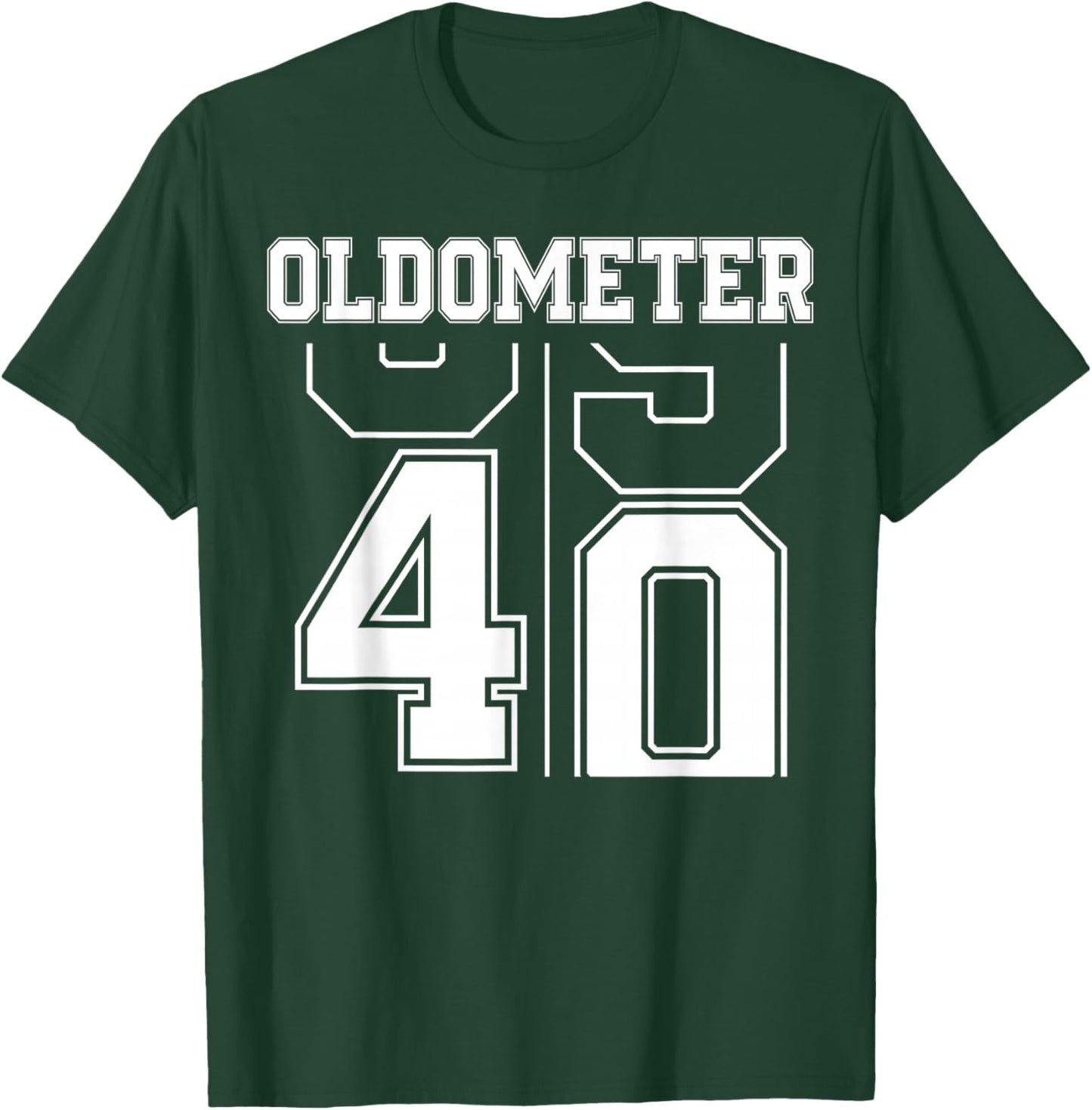 Oldometer 39-40 40th Birthday Sport Text 40 Year Old T-Shirt - T-Shirt | Forest