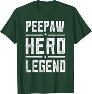 Peepaw Hero Legend - Vintage Distressed Peepaw T-Shirt - T-Shirt | Forest