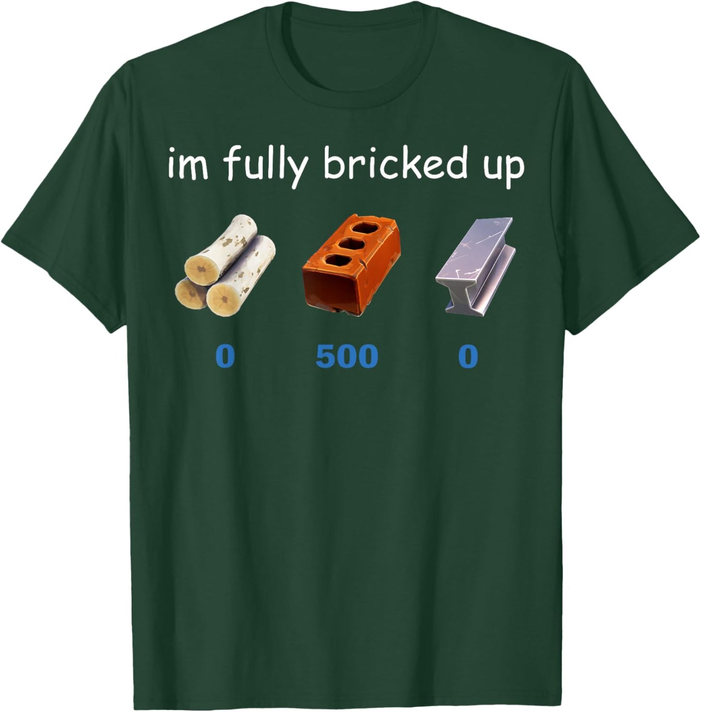 I'm Fully Bricked Up Funny Gaming , black, S T-Shirt - T-Shirt | Forest