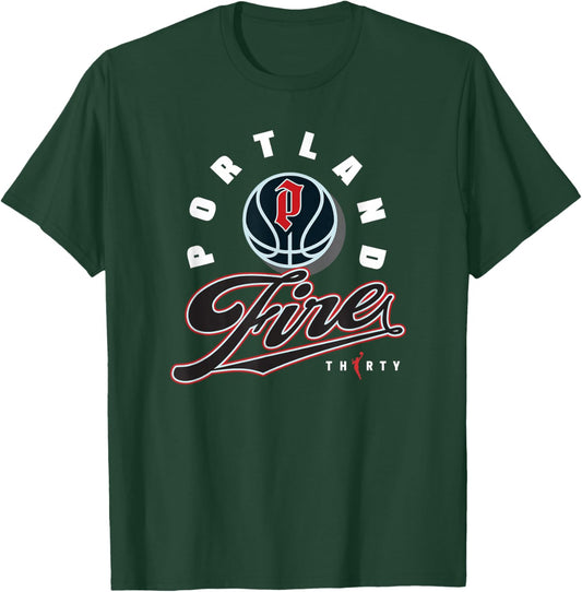 WNBA 30th Anniversary Boardwalk Portland Fire T-Shirt - T-Shirt | Forest