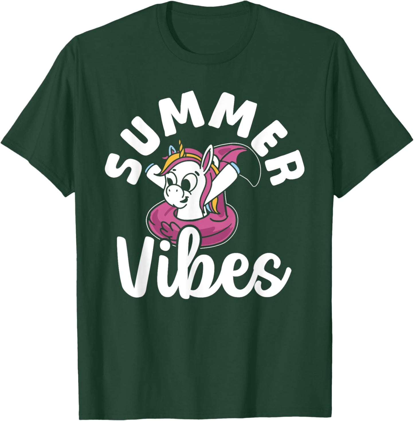 Pool Girl Unicorn Kids Summer Vibes Women Swimming Pool T-Shirt - T-Shirt | Forest