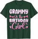 Grammy of The Birthday Girl Family Pink Coquette Bow T-Shirt - T-Shirt | Forest
