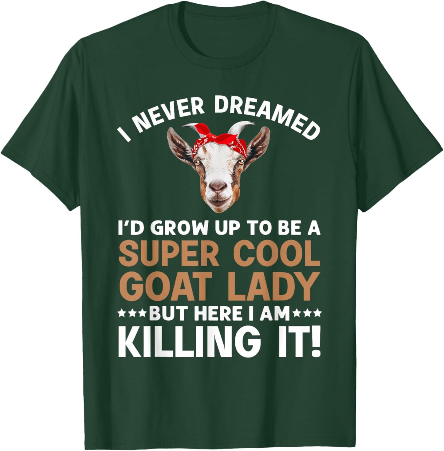 Cool Goat Lady Art Girl Animal Farmer Goat Lover T-Shirt - T-Shirt | Forest