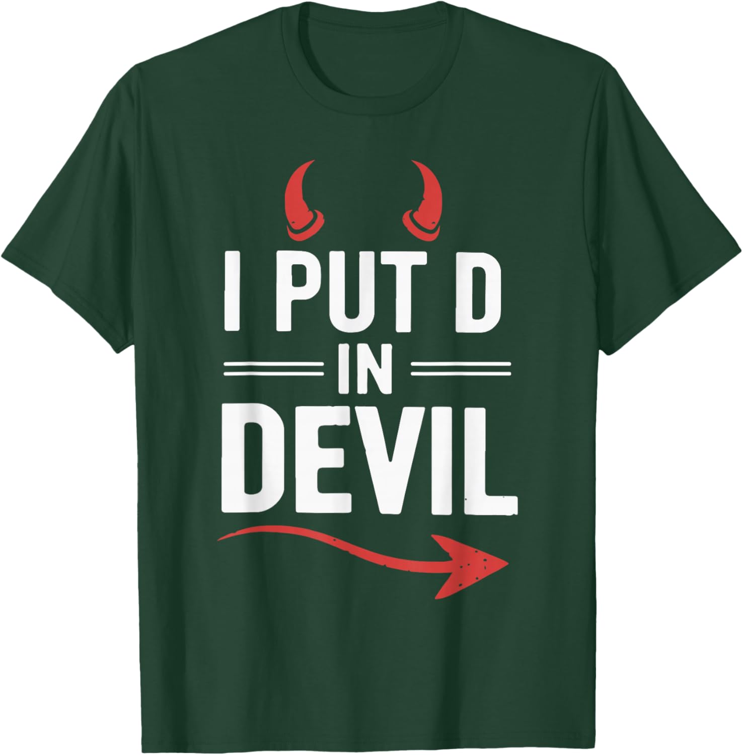 I Put D In Devil Funny Halloween Matching Couple Costume T-Shirt - T-Shirt | Forest