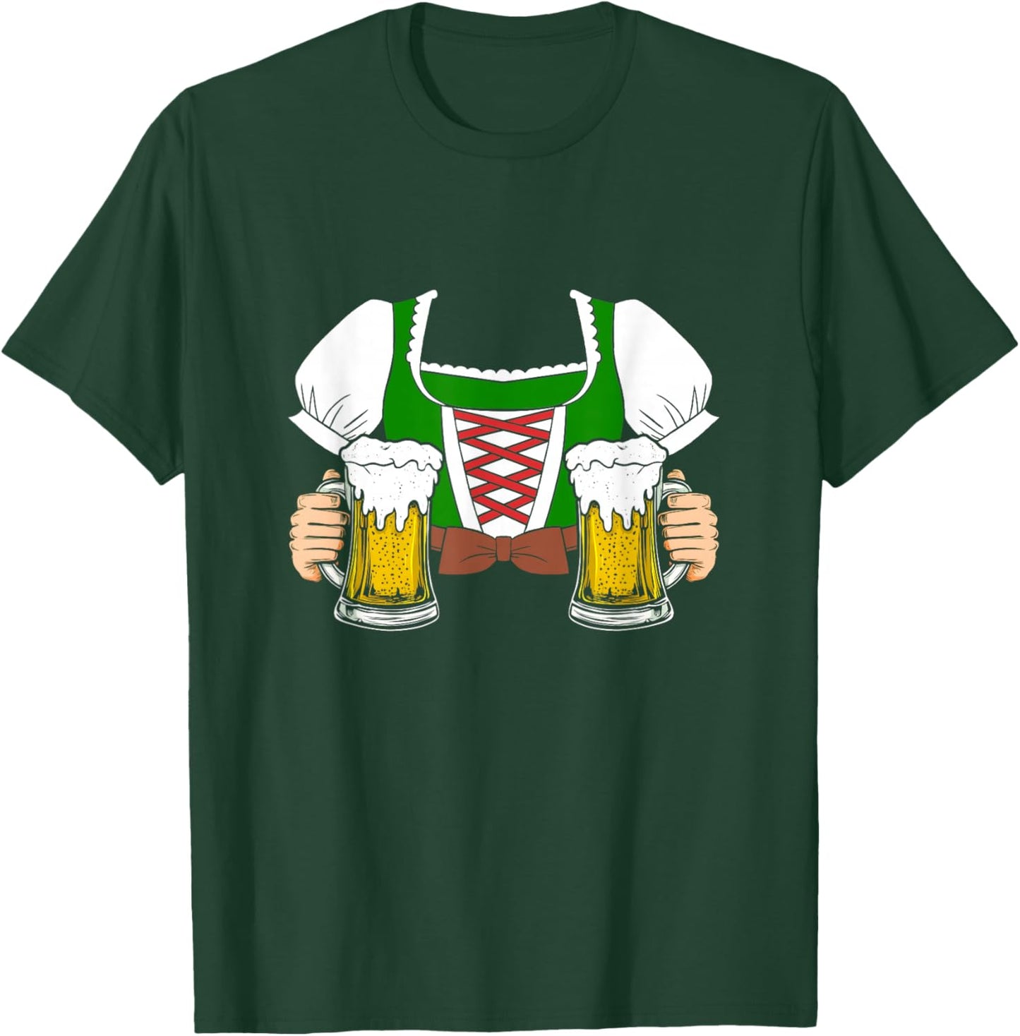 Drindl Costume German Bavarian Oktoberfest Festival Women T-Shirt - T-Shirt | Forest