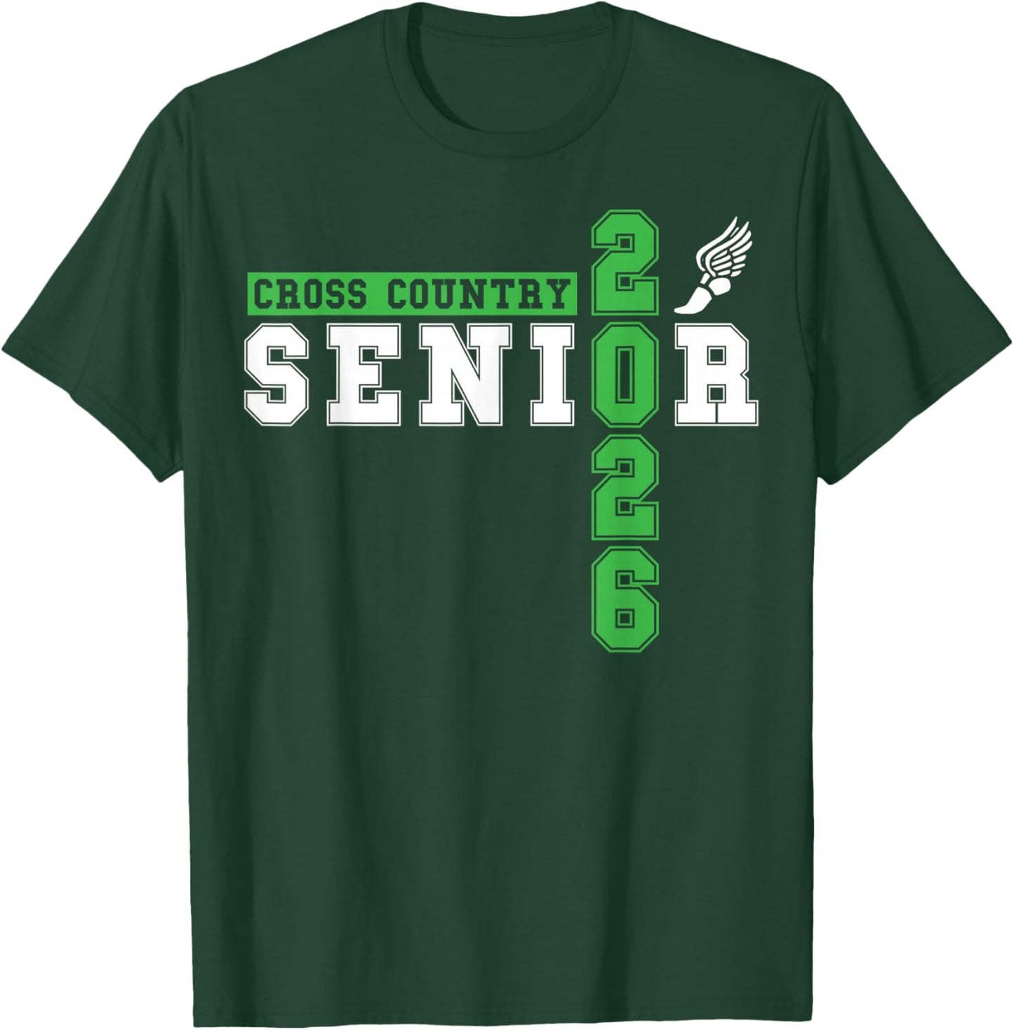 Cross Country Senior Night XC Senior 2026 Graduation 42 T-Shirt - T-Shirt | Forest