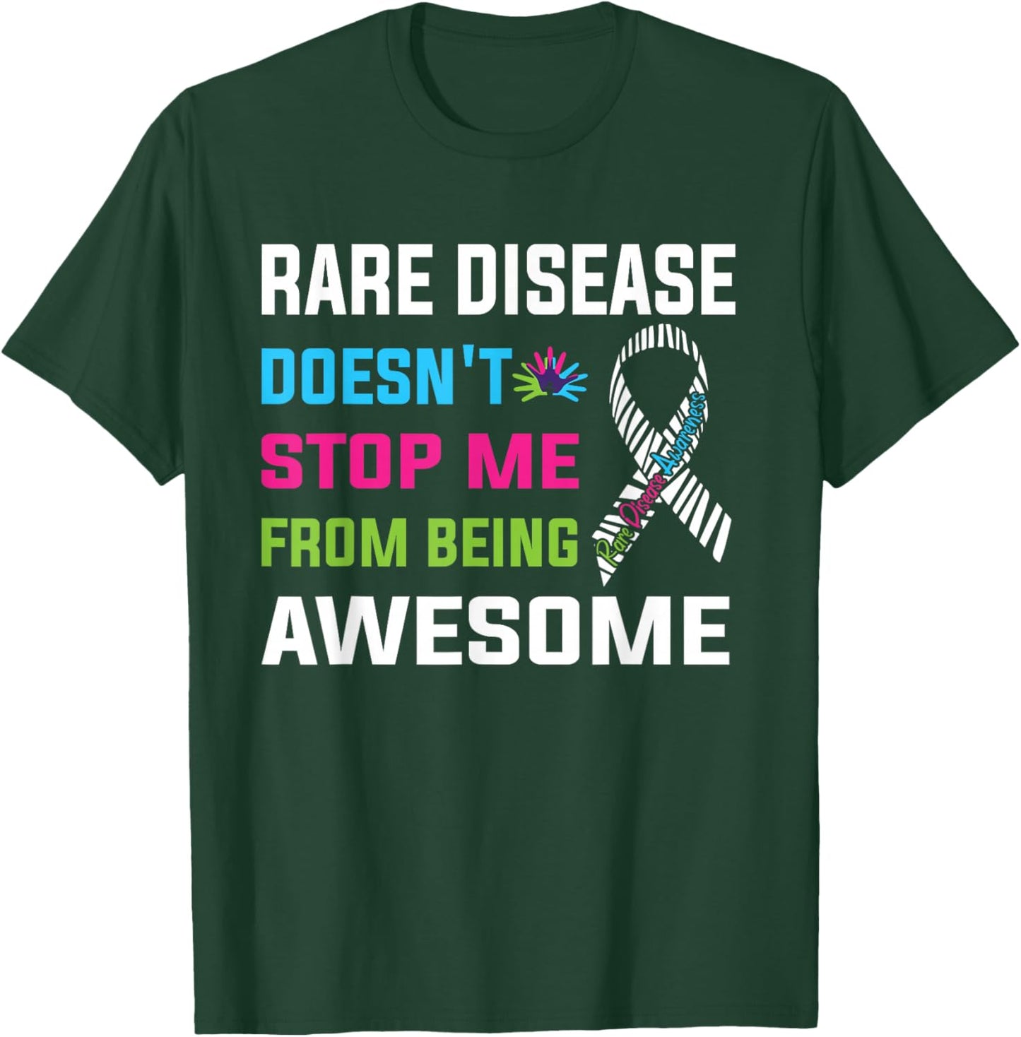 Rare Disease Awareness Day 2026 Rare Genes Zebra Ribbon T-Shirt - T-Shirt | Forest