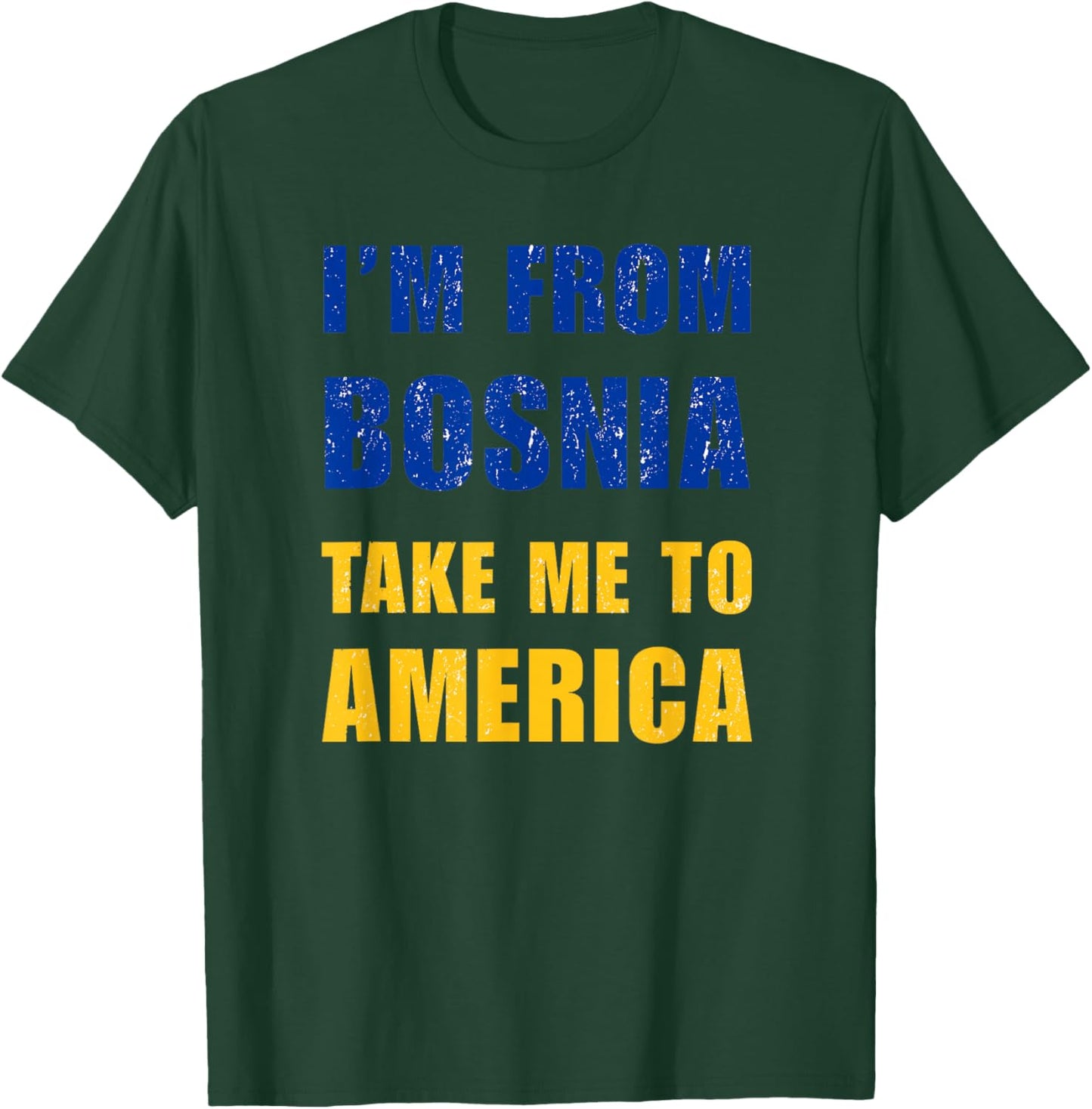 Von Bosnien nach Amerika | Bosnian Pride, Bosna i Hercegovina T-Shirt - T-Shirt | Forest
