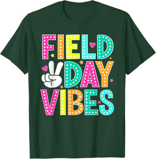 Field Day Vibes Shirt for Teacher Kids Funny Field Day 2026 T-Shirt - T-Shirt | Forest