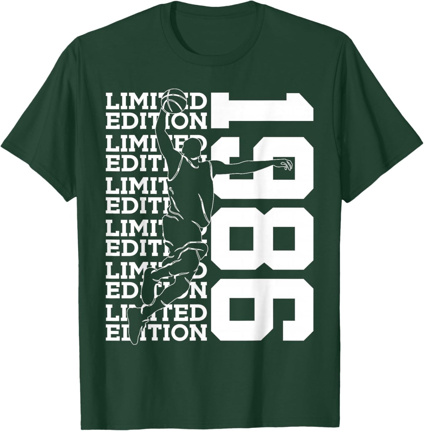 Limited Edition 1986 Basketball 40TH Birthday T-Shirt - T-Shirt | Forest