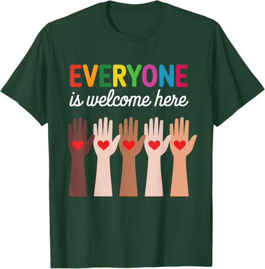 Everyone Is Welcome Here Idaho Teacher T-Shirt - T-Shirt | Forest