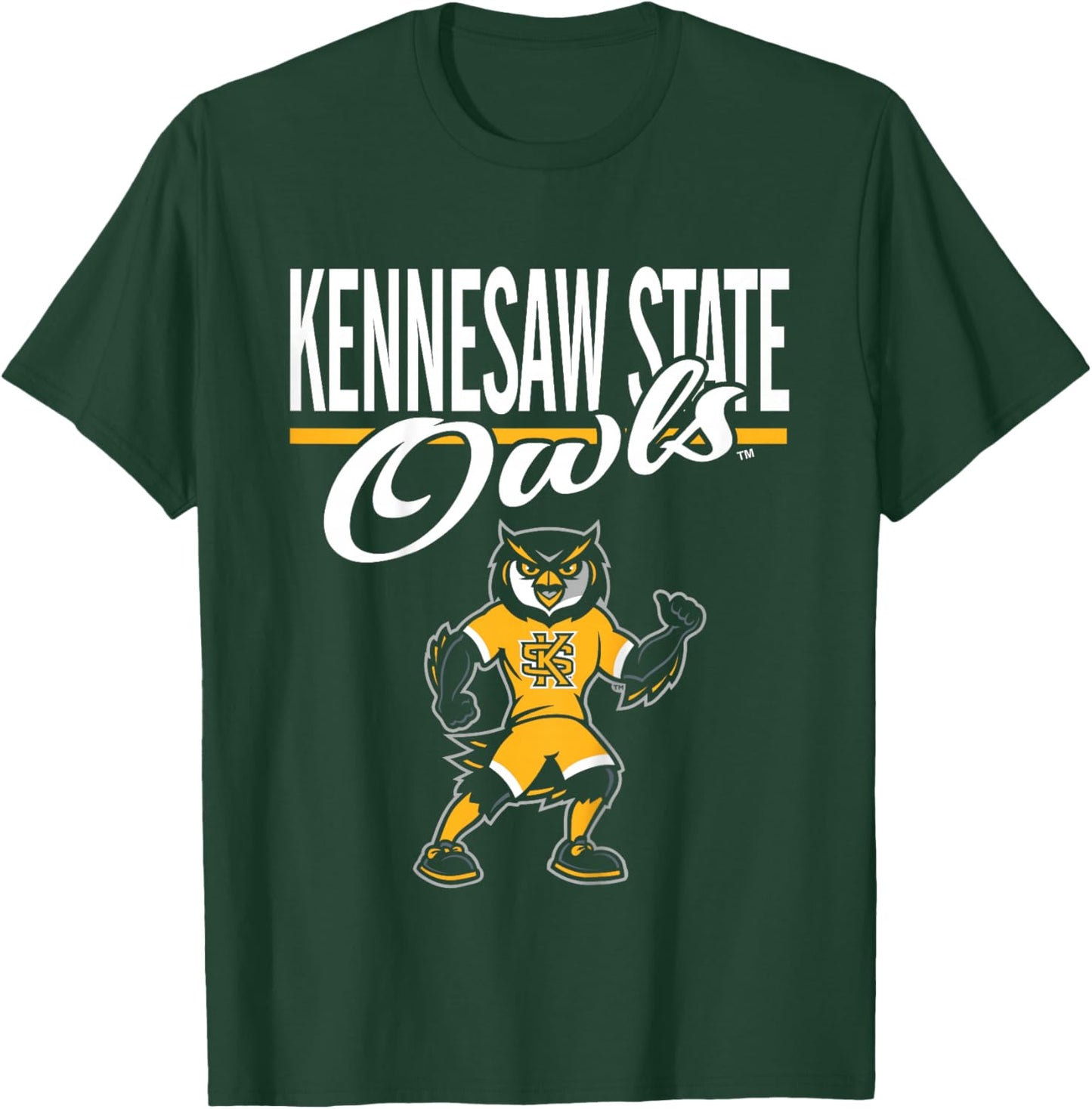 Kids Kennesaw State Owls Kid's Mascot Black Officially Licensed T-Shirt - T-Shirt | Forest