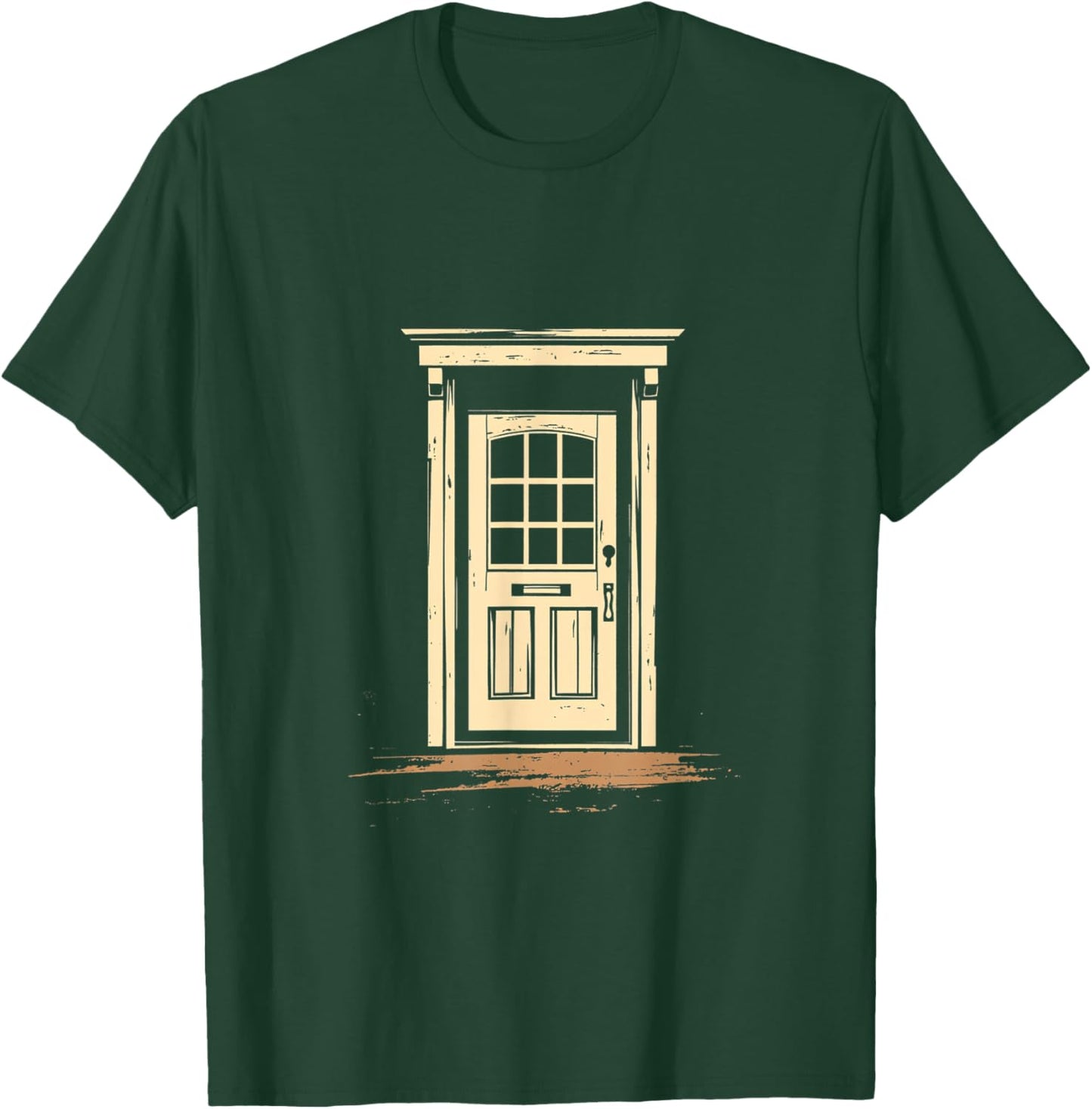 Vintage Front Door Architecture T-Shirt - T-Shirt | Forest