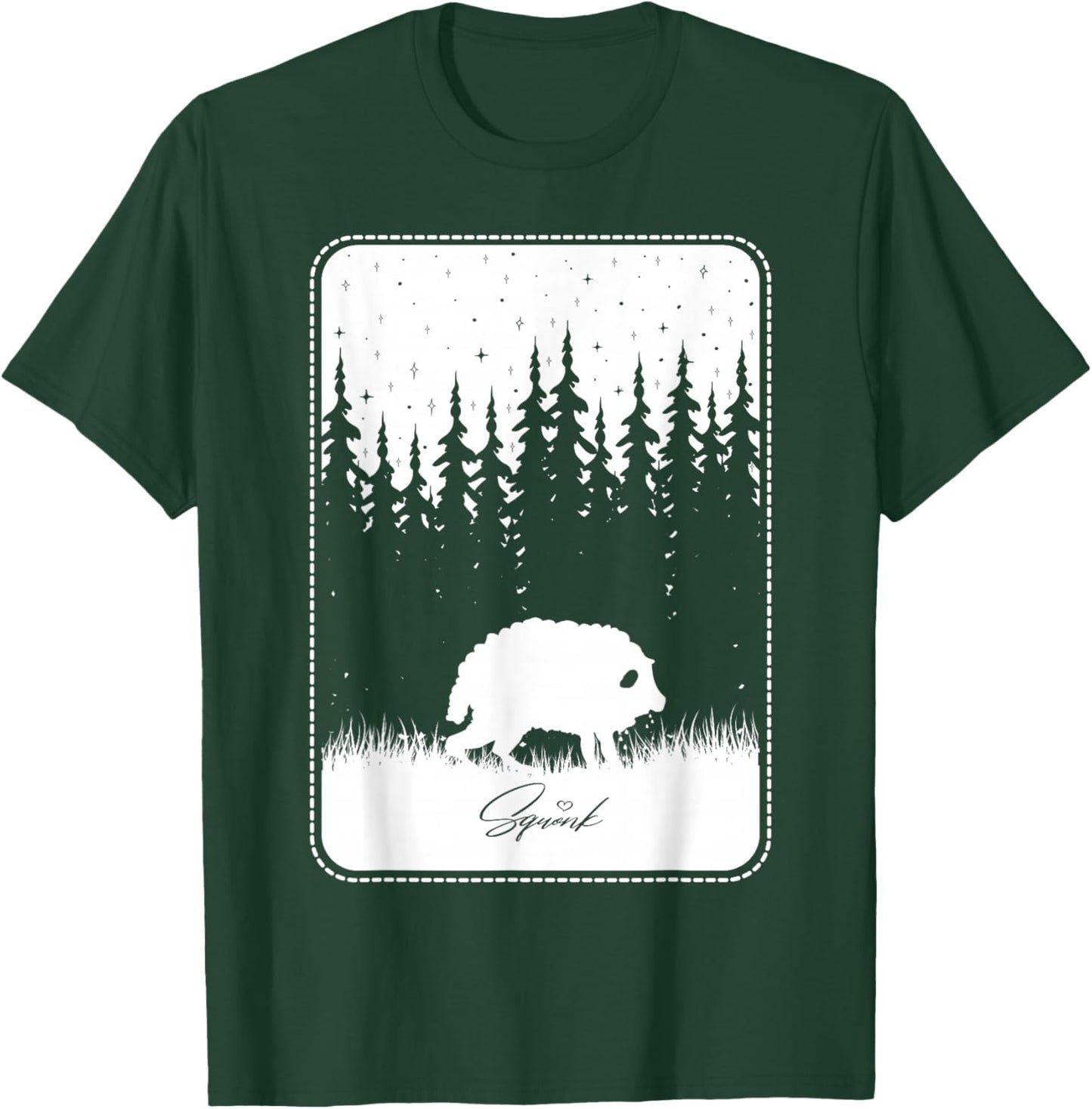 Cryptid Squonk Starry Night Folklore Creature Cryptozoology T-Shirt - T-Shirt | Forest
