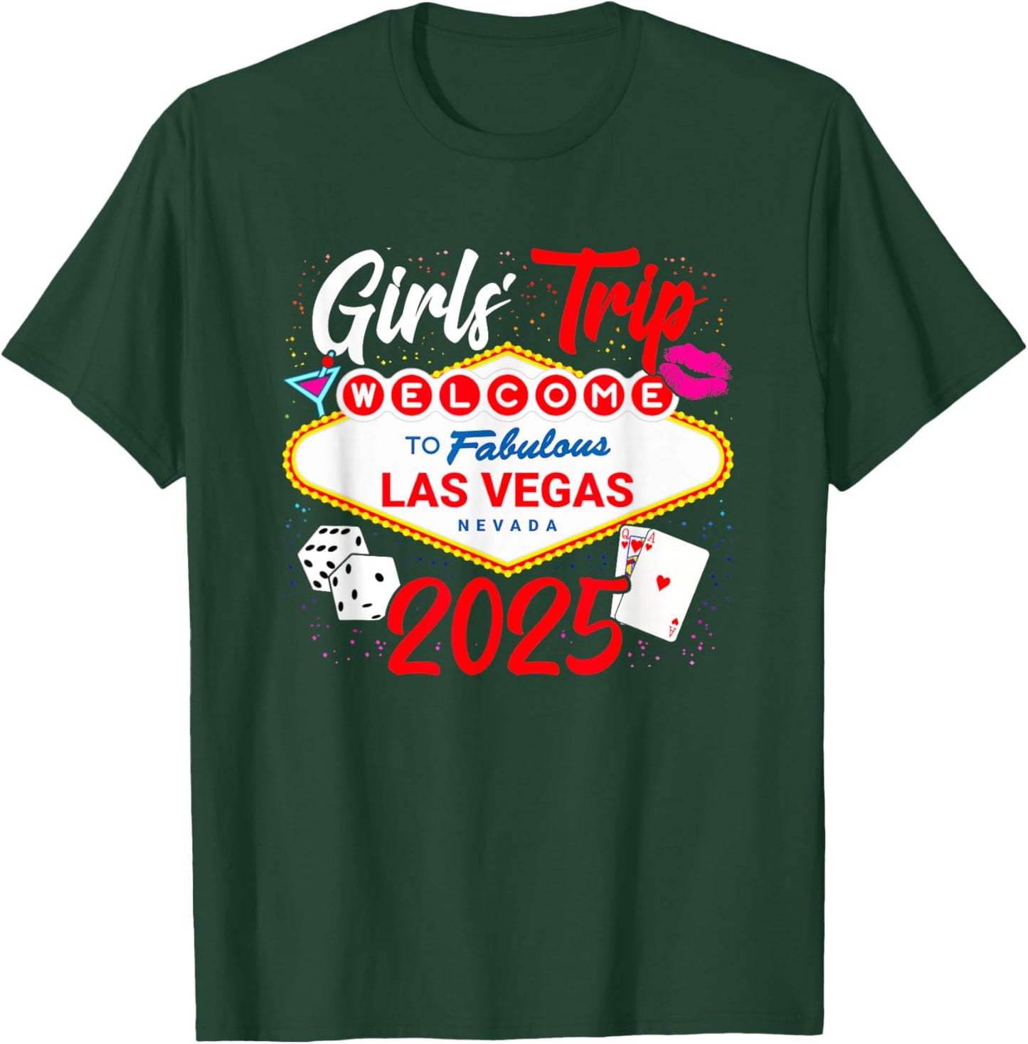 Girls Trip 2025 - Party in Las Vegas - Vegas Girls Trip 2025 T-Shirt - T-Shirt | Forest