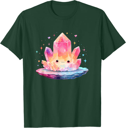 Cute Kawaii Crystal Cluster Pastel Rainbow Magical T-Shirt - T-Shirt | Forest