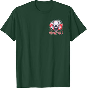 (2 Sided) Skull Generation X 100% Bitter Old Fucker Club T-Shirt - T-Shirt | Forest