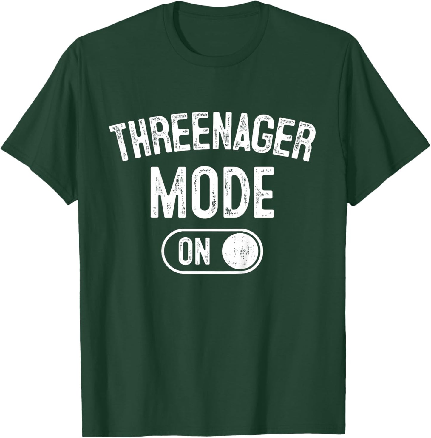 Kids Threenager Mode On 3rd Birthday Gifts Third Bday 3 Years Old T-Shirt - T-Shirt | Forest