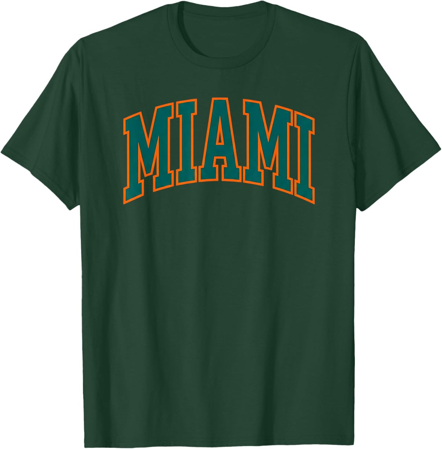 Miami Classic Block Typography Graphic T-Shirt - T-Shirt | Forest