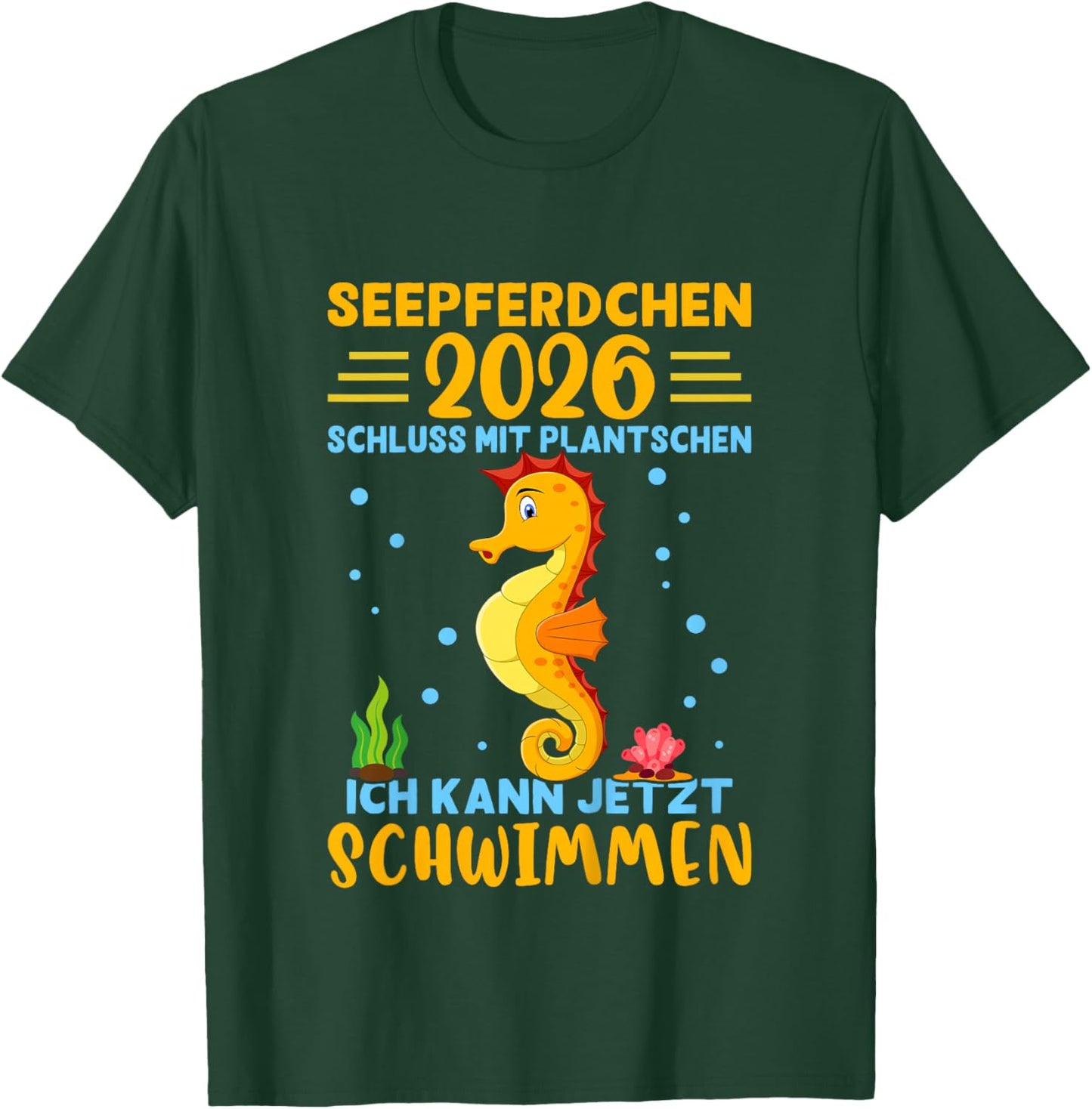 Seahorse 2026 Early Swimmer Badge T-Shirt - T-Shirt | Forest