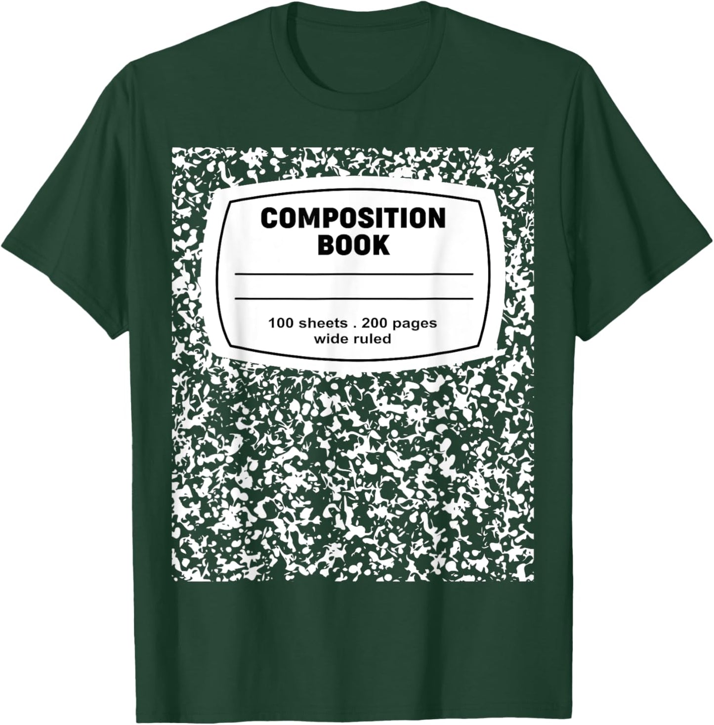 Composition Notebook Halloween Costume Teacher Student T-Shirt - T-Shirt | Forest
