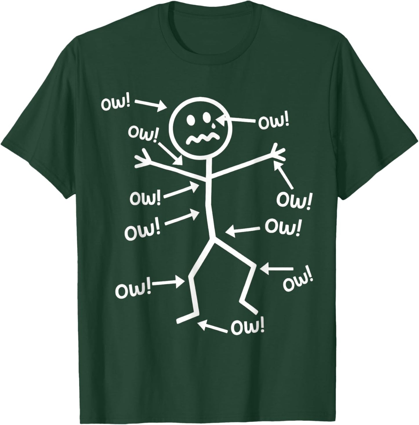 Spruch: Aua, aua, aua! Körperschmerzen! Humorvoller! T-Shirt - T-Shirt | Forest