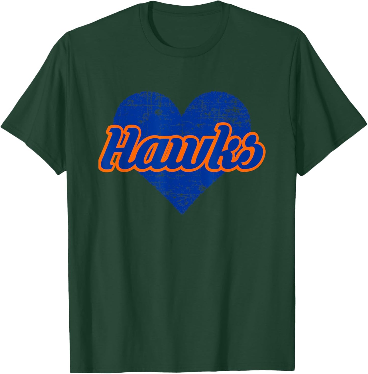 Riverton Hawks Over Heart T-Shirt - T-Shirt | Forest