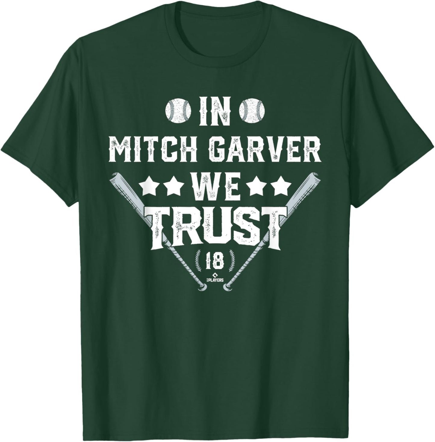 We Trust in Mitch Garver Seattle Baseball MLBPA T-Shirt - T-Shirt | Forest