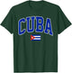 Cuba Flag Vintage College Style Cuban Design Men Women Retro T-Shirt - T-Shirt | Forest