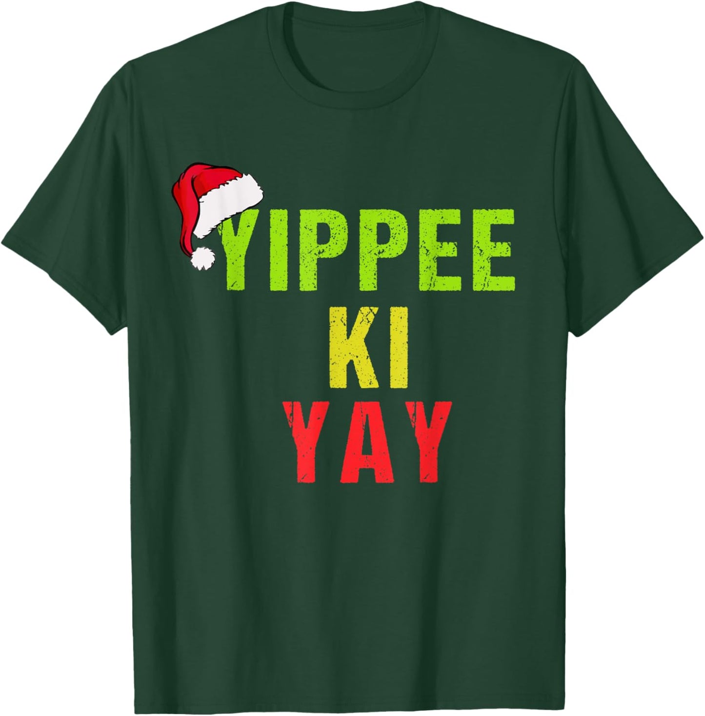 Funny Christmas Sweater Yippee-Ki-Yay Funny Christmas Xmas T-Shirt - T-Shirt | Forest
