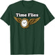 Time Flies Funny Clock with Wings T-Shirt - T-Shirt | Forest