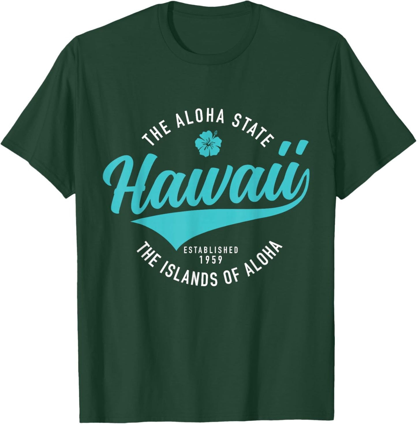 Hawaii The Aloha State Hawaiian Islands Souvenir Vintage T-Shirt - T-Shirt | Forest