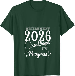 Women's Retirement 2026 Countdown in Progress Fun Retiring V-Neck T-Shirt - T-Shirt | Forest