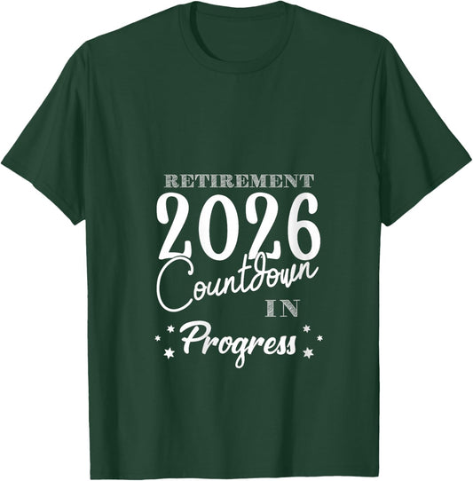 Women's Retirement 2026 Countdown in Progress Fun Retiring V-Neck T-Shirt - T-Shirt | Forest