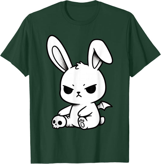 Dark Goth Bunny Cute Evil Rabbit Grunge Aesthetic Horror T-Shirt - T-Shirt | Forest